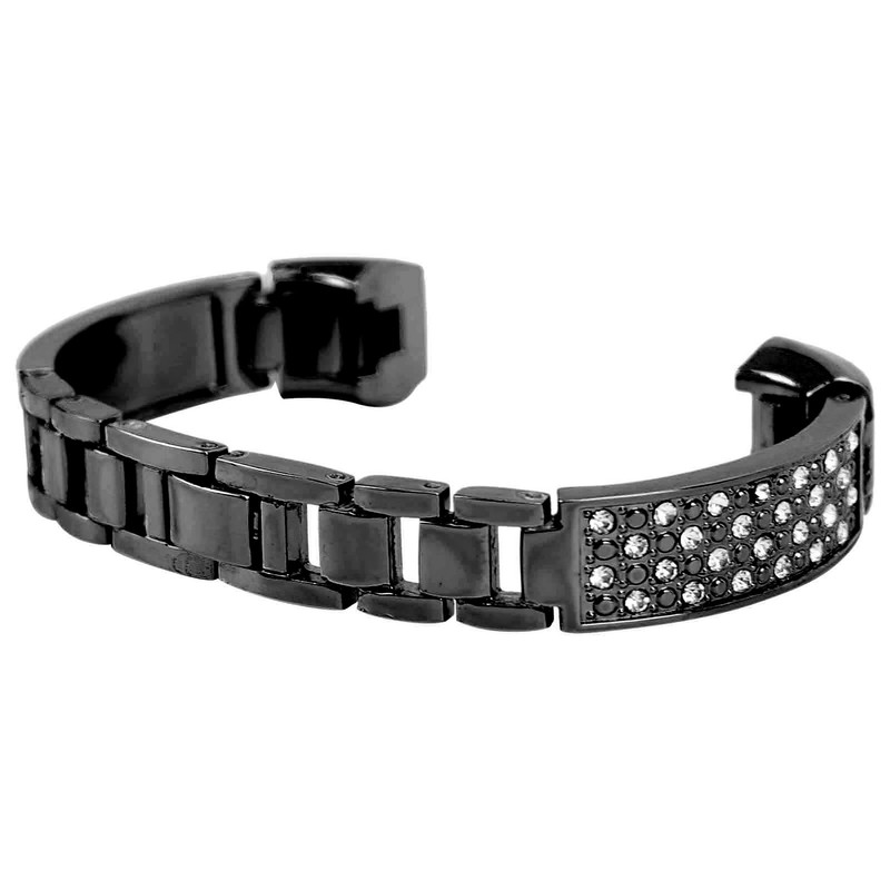 Stainless Steel Bracelet Women Inlay Rhinestones Wristband Wrist Decoration for