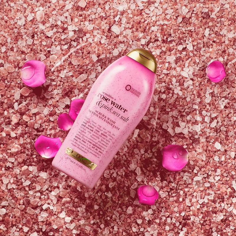 Kit Esponja Suave EcoTools y Body Wash Sal Rosa OGX