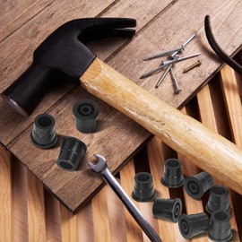 Iizenoz 100Pcs Deck Balusters Connectors for 3/4" OD Round Balusters Staircase Black Baluster Adapter Made of Black PA Material Hollow Round Aluminum Balusters for Deck Railing Connectors