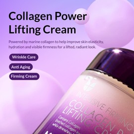 MIZON Crema Hidratante Facial con Colágeno Power Lifting 75 ml - crema facial de noche coreana reafirmante e hidratante con niacinamida, skincare coreano