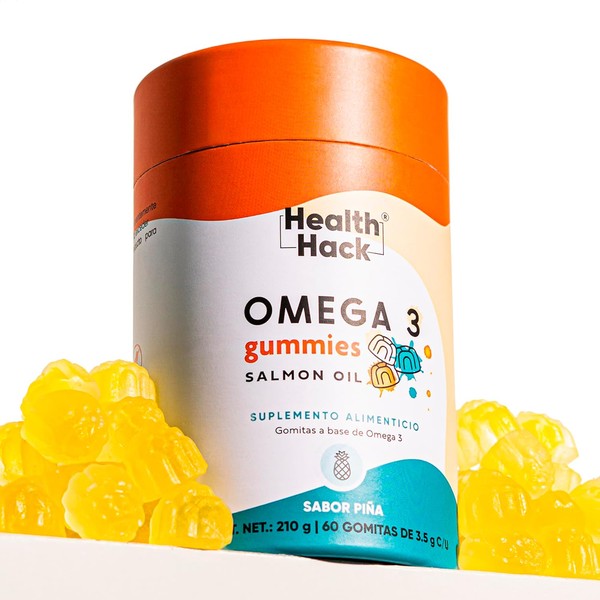 Gomitas de Omega 3 de Salmn sabor Pia 60 gomitas