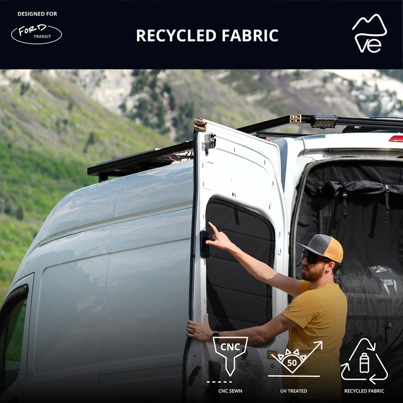 VanEssential Insulated Stealth Blackout Window Covers Designed for Ford Transit