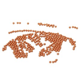 uxcell 300 Pcs Precision Solid Copper Bearing Balls 2mm Pure Copper Ball Spheres for Machinery, Automotive, and DIY (T2 Copper)