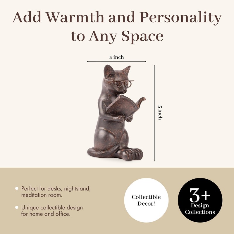 Young's Inc. Cat Figurine - Cute Cat Statue - Whimsical