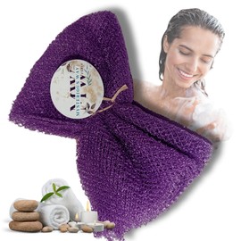 African Bath Net Sponge Washcloth Exfoliating Shower Bath Sponge (Purple)