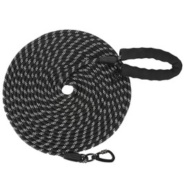 Recall Lead, 5 m, 10 m, 20 m Recall Lead for Dogs, Robust Dog Lead with Comfortable Padded Handle, Training Lead for Puppies, Small, Medium, Large Dogs, Lockable Carabiner (10 m)