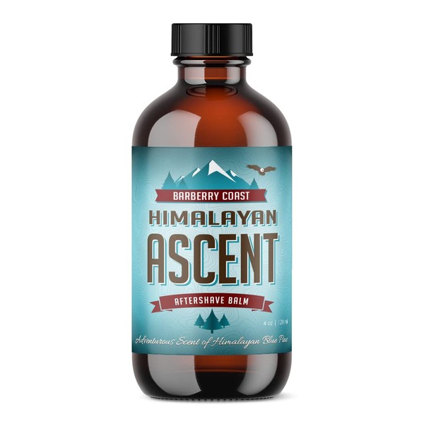 Himalayan Ascent Aftershave Lotion/Balm - Cooling Menthol - Scent: Blue Pine, Sandalwood, Cedar, Mandarin & Amber - No Harmful Chemicals, No Parabens - 4oz.
