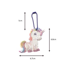 Glimmis Grimmis Unicorn Scandinavian Reflector Reflective Key Chain Retroreflective Multicolor 1 pc (x1) 4589556427357