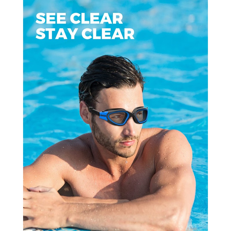 OMID Swim Goggles, P2 Lite Comfortable Anti-Fog Swimming Goggles for