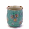 Kutani Ware [Tea Cup] Large Green Cherry Blossom Heart, Back