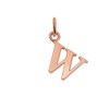 rose gold pendant letter W
