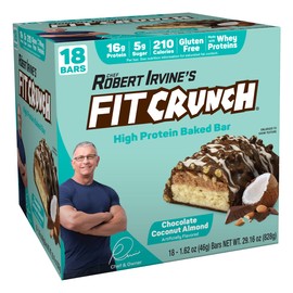 Fit Crunch- “FITCUNCH Barritas Proteínas Tamaño Snack, Diseñadas por Robert Irvine, Barra horneada de 6 capas del mundo, 5g de