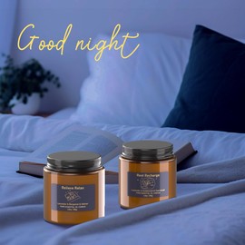 HomFilix Sleep Candles Gifts for Men, Aromatherapy Scented Candles Gift Set for Anxiety Relief & Promotes Sleep, Anniversary Birthday Bath Relaxation Candles Gifts for Men, Boyfriend