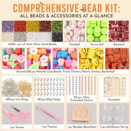 Balmy Balmier 4mm Glass Seed Beads for Jewelry Making, Bracelet Making Kit Beads, Seed Beads for Bracelets, Glass Beads for Bracelets, Bead Bracelet Kit, Bead Kits, Bracelet Beads, Bracelets Kit