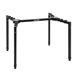 Donner Collapsible Piano Keyboard Stand Adjustable for 54–88 Key Digital Pianos 180° Foldable Legs, 8-Level Height, Sturdy Heavy-Duty Music Stand for Home & Studio Use DKS-200