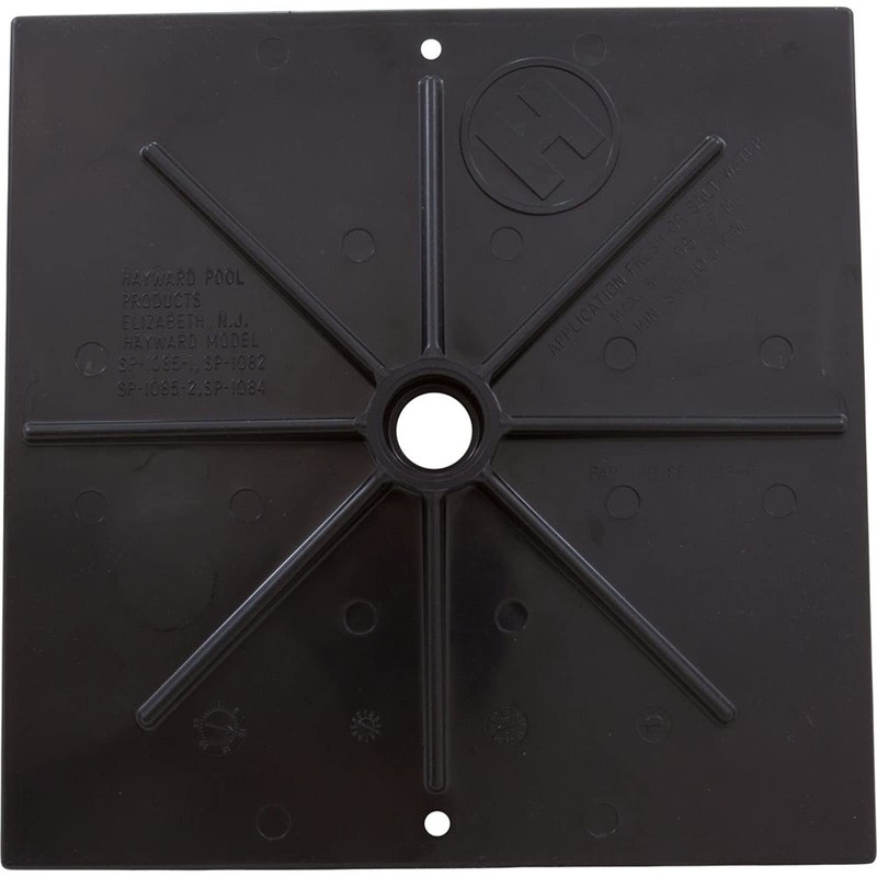 Hayward SPX1082EBLK Black Cover Square Deck Plate Replacement for Select