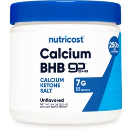 Nutricost Calcium BHB (250g) Unflavored - Calcium Ketone Salt - Non-GMO Gluten-Free