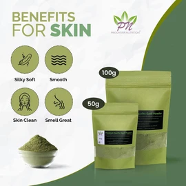 PN Priddyfair Nutrition Priddyfair Nutrition Qasil Powder Somalia Face Masks Beauty Secret for Skincare, Body, Hair Scalp & Face Acne Clay Mask Treatment made from Natural Organic Gob Tree Green Leaf (Ziziphus Jujube) 100g
