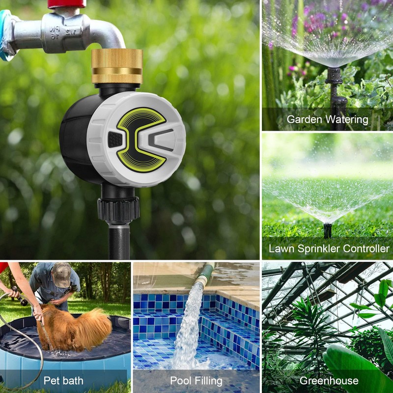 Shrivee Irrigation Computer WiFi with Brass Water Inlet, APP Control