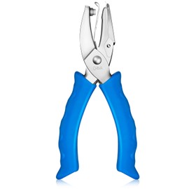 Hole Punch Single Hole Puncher 1/4 Inch Paper Puncher with Soft Blue Grip Handle Circle Metal Hole Punch for Craft Paper Tags DIY Scrapbook Tool