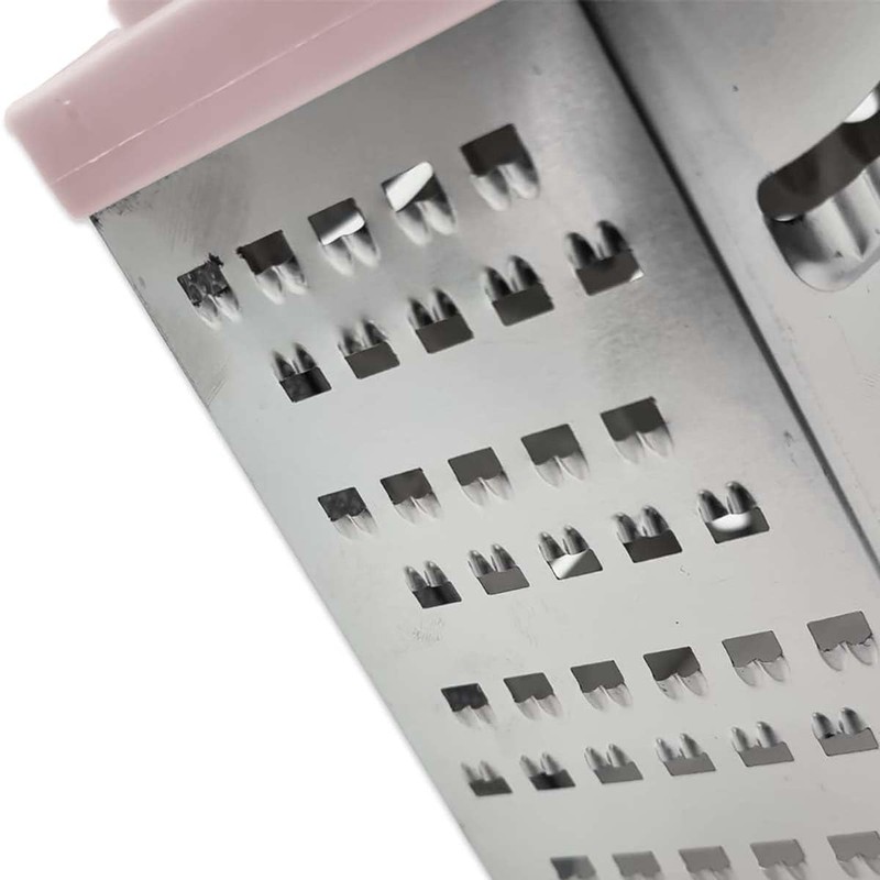 Six Sided Food Grater with Handle – Multi-Surface Metal Grater