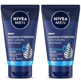 Nivea Men Max Hydration Moisturizing Face Wash, 5 Ounces (2 Packs)