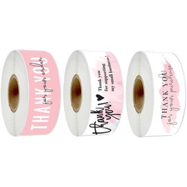 STOBOK 3 Rollos De Pegatinas De Agradecimiento Autoadhesivas Para Panadera Etiquetas Adhesivas Para Sellado Y Decoracin De Regalos Y Fiestas