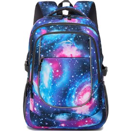 ProEtrade Extra Large Backpack Bookbag for College Travel Laptop Business Hiking Backpack Fit Laptop Up to 17 Inch Sturdy Multi Compartment Gifts for Men Women Night Light Reflective (Light Galaxy)