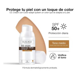 Lullage Crema Color Tono Medio Anti-manchas Spf 50+ 30 Ml Normal A Seca Día