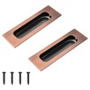 MOROBOR Recessed Finger Pulls, 2PCS Rectangular Flush Pulls 4.7 Inch