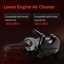 Oarolloy Lower Engine Air Cleaner Intake Resonator Chamber Assembly Filter Box Compatible with Honda Accord 2.4L/3.5L 2013 2014 2015 2016 2017