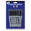 Just stationery 8 Black Permanent Markers Black