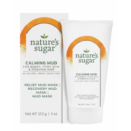 Nature's Sugar - Calming Mud Mask – Deep Pore Cleansing Mask for Face & Body Relief – Detox Skincare for Ingrown Hair, Bumpy, Itchy Skin & Recovery – Spa Treatment with 100% Hungarian Mud – 355 mL
