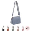 SG SUGU Andrea Triple Compartment Shoulder Bag with Detachable Adjustable