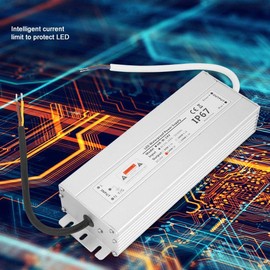 Transformador LED, controlador LED 24V 120W Fuente de alimentación LED IP67 Transformador LED 5A Tira de luz Fuente de alimentación impermeable Controlador LED