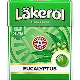 Cloetta Läkerol Croetta Racherol, Eucalyptus Flavor, 0.9 oz (25 g) x 1 Box, Sueden Hard Gummy