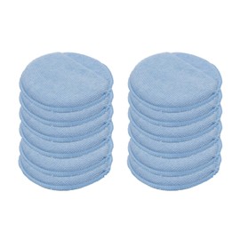 ltwhome Azul Aplicador de Cera polaco de microfibra detalles Limpieza Espuma Esponja Pad con dedo bolsillo para coches, 12 wax applicators, 1