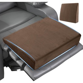 MABOZOO Wedge Recliner Leg Pillow, Foam Extra Large Foot Rest Cushion with Adjustable Straps, Recliner Footrest Extender Leg Elevation Pillow Wedge Pillow for Recliner, Bed, Sofa, Couch (Coffee)