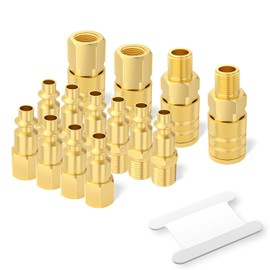 TAISHER Air Hose Fittings, 1/4''NPT Quick Connect Air Coupler and Plug Kit, I/M Type, 14 PCS Air Compressor Accessories Fittings
