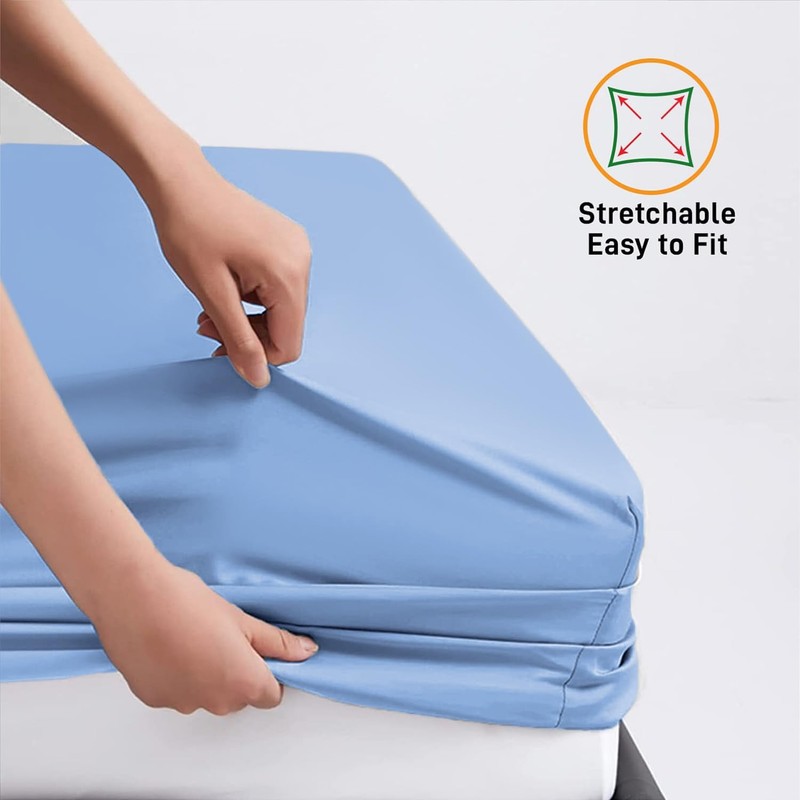 My home store Fitted Sheet 25 cm Deep Brushed Microfiber