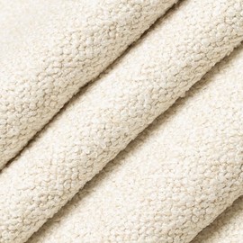 Natural Made in America Boucle Textured Upholstery Fabric by The Yard - SKU: Marisol Vanilla