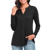 Anydeer Womens Long Sleeve Tunic Tops Casual Pleated Fashion Tops