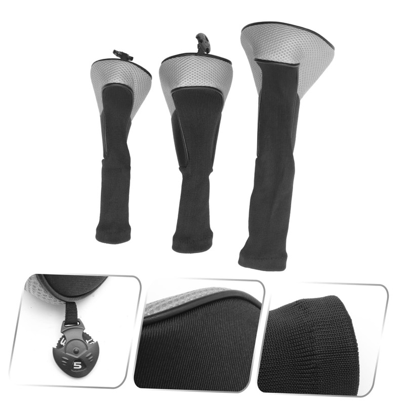 Totority 3Pcs Golf Putter Covers Breathable Mesh Club Protectors for