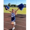 GYDbow 24 PCS Blue Cheerleading Pom Poms Bulk - Soft