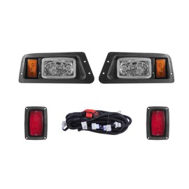 VPAHub Golf Cart Adjustable Light Kit Fit for YAMAHA G22, 2 LED headlight, 2 LED taillight, 1 Basic wiring harness Instruction & hardware included, Black/Amber/Clear