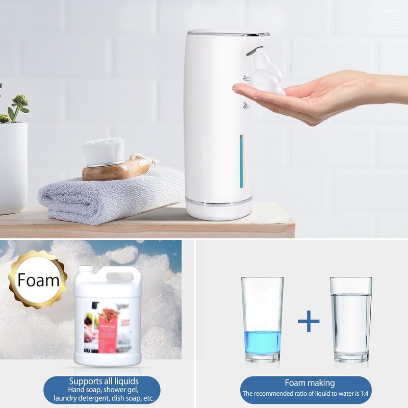LAOPAO Automatic Soap Dispenser with Sensor, Foam Soap Dispenser, Electric,