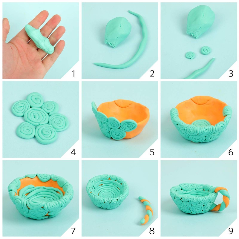 Polymer Clay 50 Colors, Modeling Clay for Kids DIY Starter
