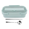 Lunch Box 3 Compartments 304 Stainless Steel Plastic Matching Spoon