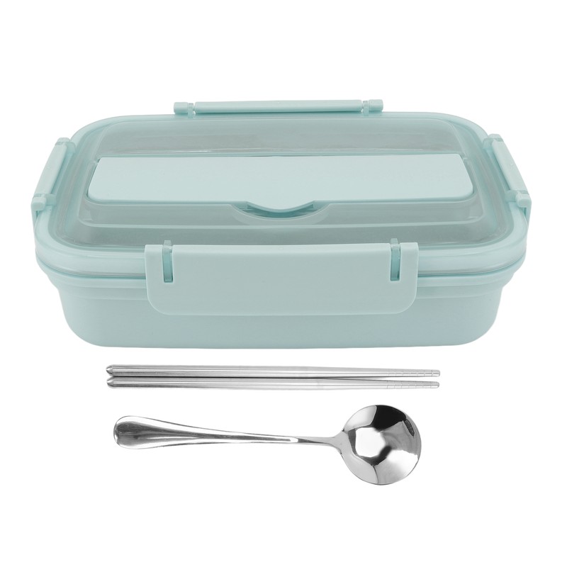 Lunch Box 3 Compartments 304 Stainless Steel Plastic Matching Spoon