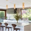 WISBEAM Brushed Gold Crystal Pendant Lights Fixture, 1-Light Kitchen Island